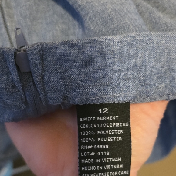 Perceptions Blue Two-Piece Set - Picture 4 of 4